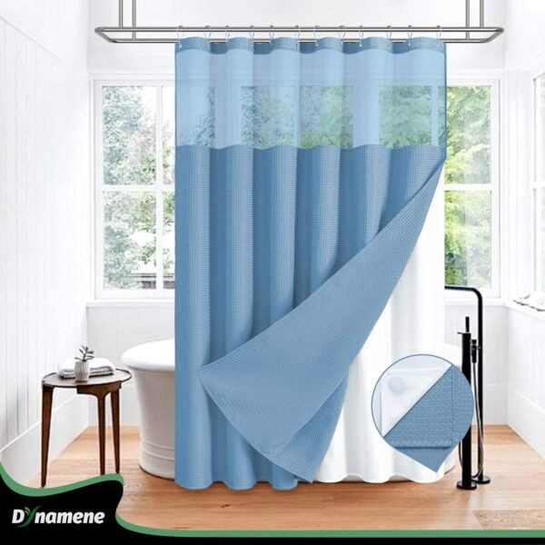Dynamene Cortina de chuveiro de 192 cm de comprimento,... - Imagem 7