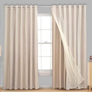 Cortina Blackout com Voil, 6,00m x 2,70alt. - Decoração Sala...
