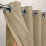 Cortina Voil Gaze De Linho Bege 4,00x2,30 Forro Blackout...