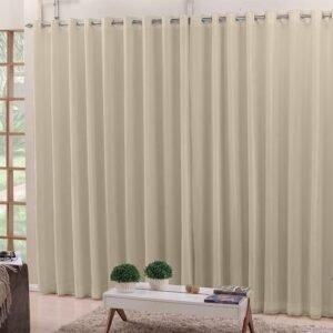 Cortina Voil Palha 4,00x2,50 Blackout Tecido Corta Luz 100%
