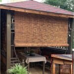 LIJINBO Cortinas de bambu para janela, persianas de rolo de...