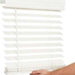 LOTUS & WINDOWARE Persiana de madeira sintética de 5 cm, 58...
