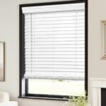 LazBlinds Persianas de madeira falsa sem fio de 5 cm com...