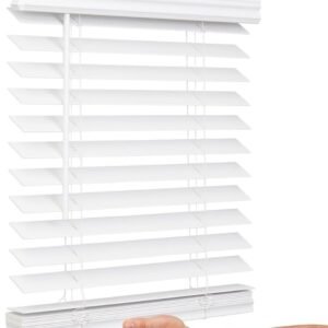 Lotus & Windoware Persiana de madeira sintética sem fio, 5...
