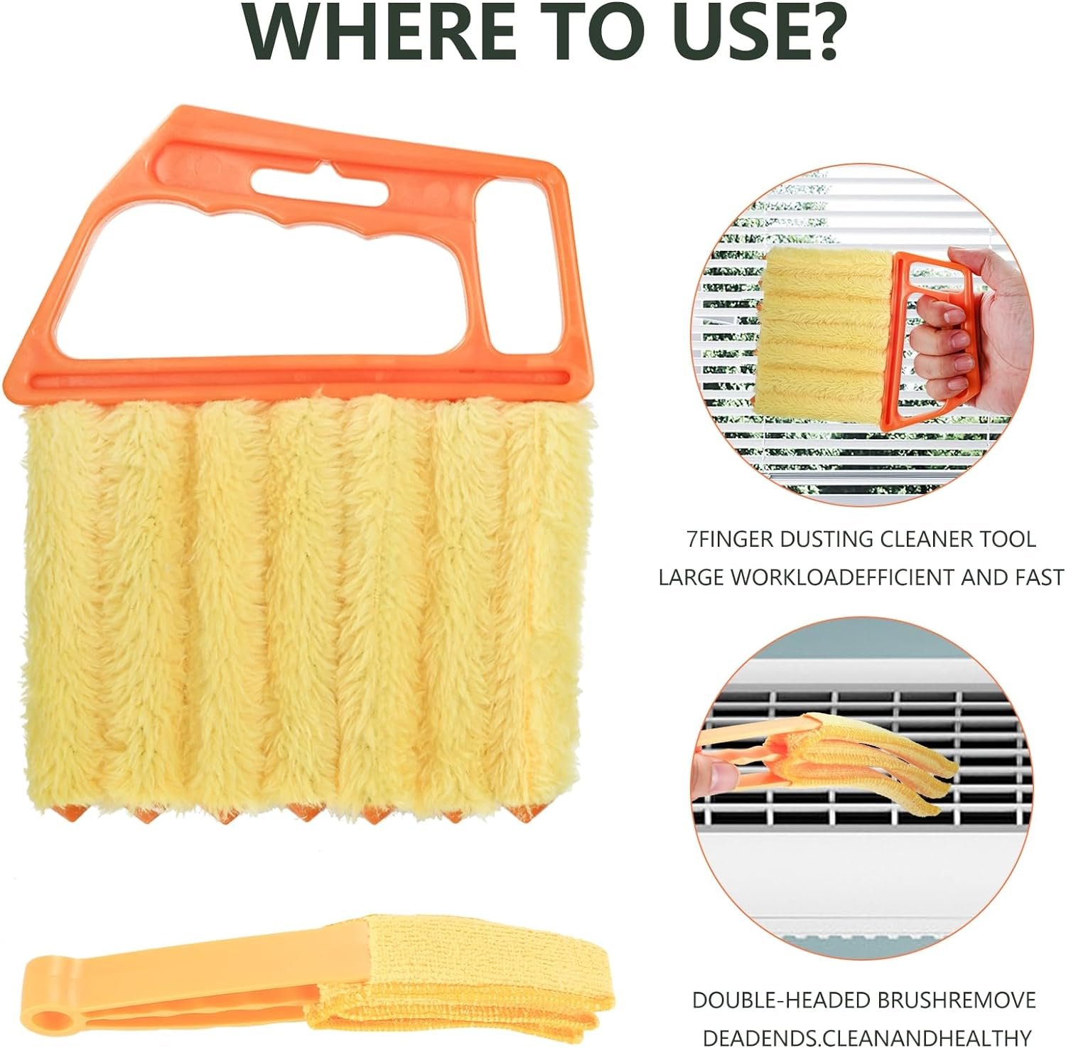 6 peças de ferramenta de limpeza veneziana de janela, inclui... - Imagem 4