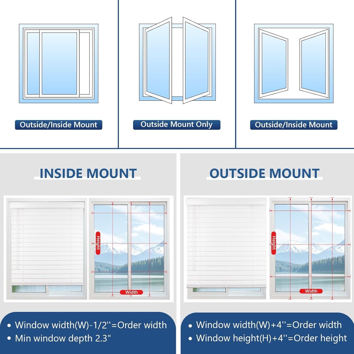 Grandekor Persianas de madeira sintética sem fio, persianas... - Imagem 5