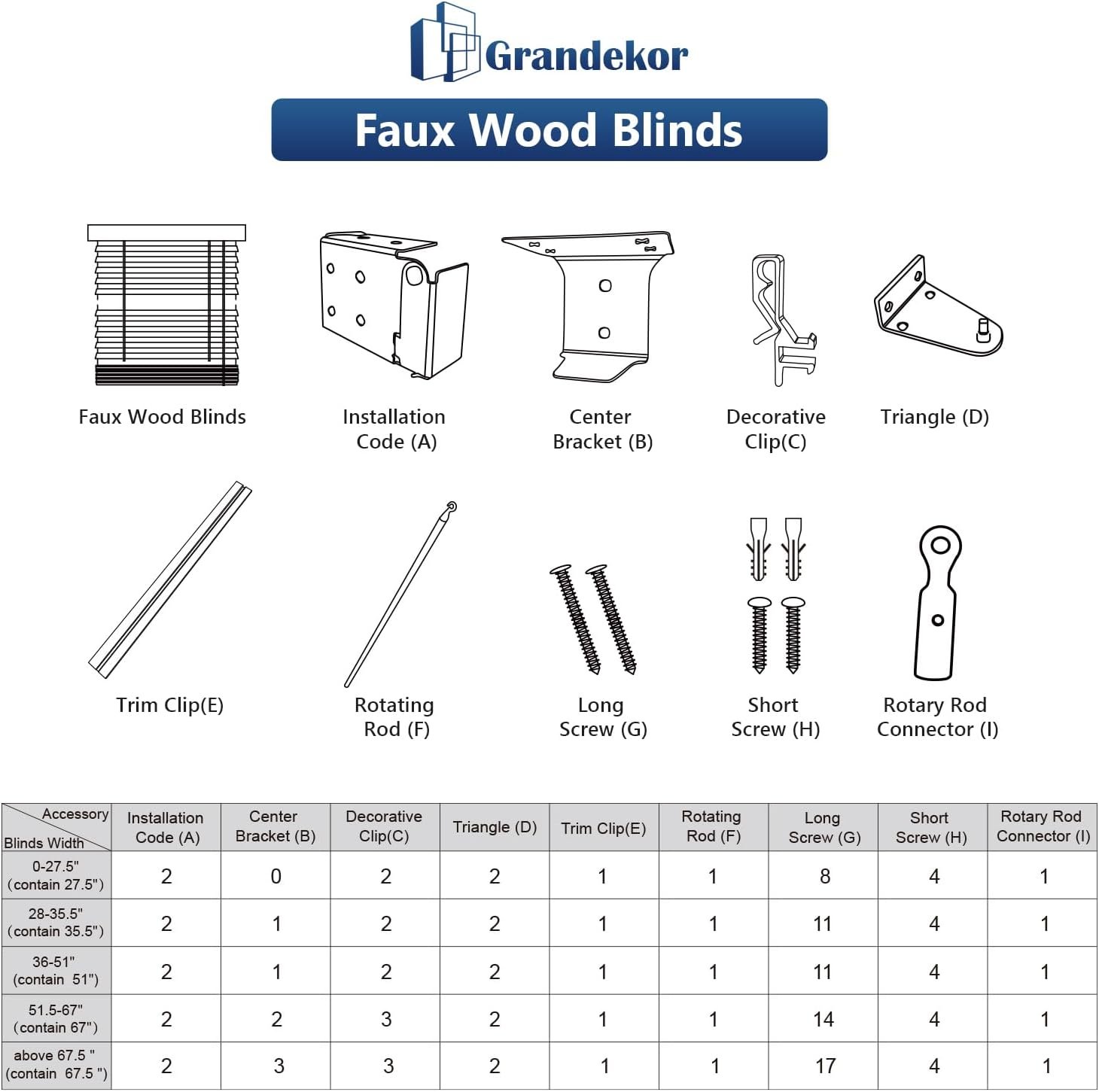 Grandekor Persianas de madeira sintética sem fio, persianas... - Imagem 7