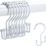 Anéis de cortina de chuveiro, ganchos duplos SUTINE para...