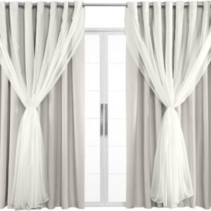 Cortina Blackout Tecido Com Voil 2,80M x 2,40M Sala Quarto...
