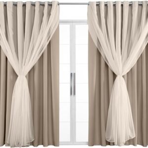 Cortina Blackout Tecido Com Voil 3,00M x 2,60M Sala Quarto...
