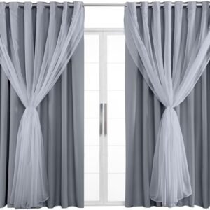 Cortina Blackout Tecido Com Voil 4,00M x 2,40M Sala Quarto...
