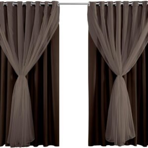 Cortina Blackout Tecido Com Voil 4,00M x 2,50M Para Varão...
