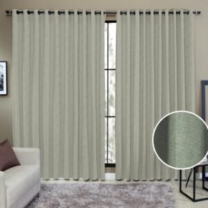 Cortina Tecido Rustico 4,00M x 2,30M Semi Blackout Verde...
