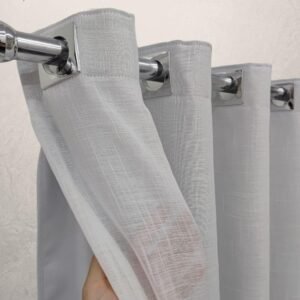 Cortina Voil Gaze De Linho Branco 2,80x2,30 Forro Blackout...
