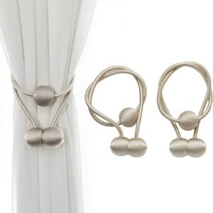 Kit com 2 Prendedores de Cortina Magnéticos - Presilhas com...
