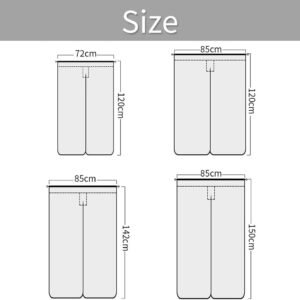 Leowefowa Cortina de Porta Estilo Japonês Noren Preto Puro...
