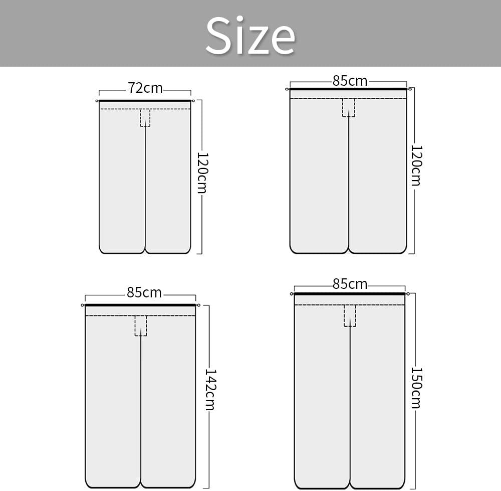 Leowefowa Cortina de Porta Estilo Japonês Noren Preto Puro...