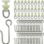 Pacote de 100 peças de cortina de chuveiro com 50 ganchos e...