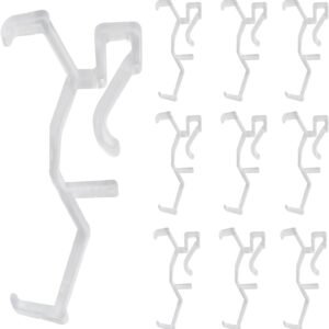 10 peças de clipes de sanefa transparentes de 6,3 cm,...
