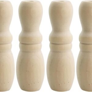 6 peças de 6 cm com franja branca de madeira em forma de...
