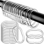 Anéis de cortina de chuveiro FANDAMEI 36 peças ganchos de...