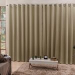 Cortina Bege 6,00x2,50 Blackout Tecido Corta Luz 100%