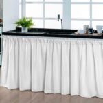 Cortina Para Pia Cozinha Balcão 3,00x0,80 Tecido Liso Branco