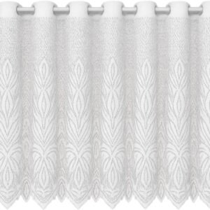 Cortina Vitrô De Banheiro De Renda Branca 90 X 70 Rendada
