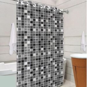 Cortina de Chuveiro Box Banheiro PVC com Ilhos Pastilha Anti...
