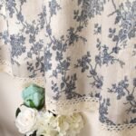 Moslovstar Farmhouse Cortina de linho de algodão 61 cm de...