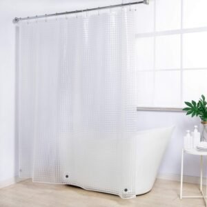 Ryhpez Forro de cortina de chuveiro transparente com ganchos...
