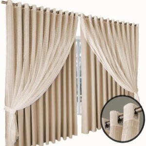 cortina para quarto e sala blecaute Ana 6,00 x 2,90 palha
