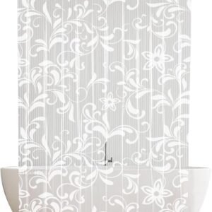 1 Cortina Box Banheiro PVC Estampada Antimofo Ilhós M2 2,00m
