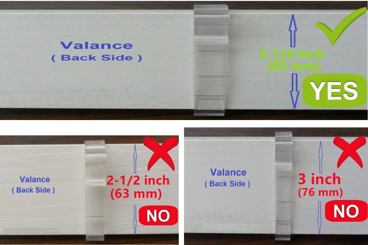 Cutelec Clipes de sanefa 8,25 cm pacote com 6 peças de... - Imagem 7
