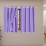 Cortina Blackout PVC com Tecido Voil 2,80 m x 1,60 m - Lilás