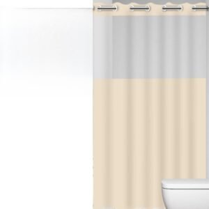 Cortina Box Banheiro PVC Premium, Branca, Impermeável, 1,98m...
