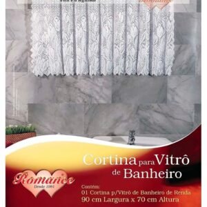 Cortina De Vitrô De Banheiro De Renda
