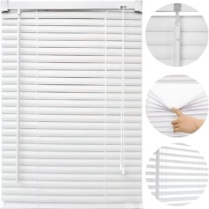 Cortina Persiana Horizontal Branco L=1,00m x A=1,30m PVC |...
