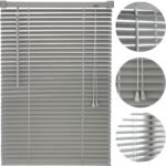 Cortina Persiana Horizontal Cinza L=1,00m x A=1,30m PVC |...