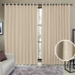 Cortina Tecido Rustico 2,00M x 2,50M Semi Blackout Areia...