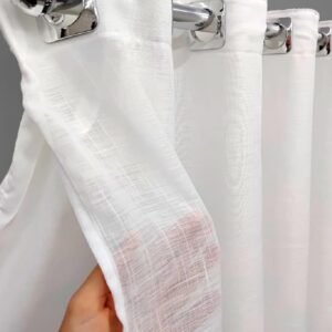 Cortina Voil Gaze Linho Branco 6,00x2,80 Forro Microfibra...
