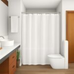 Cortina de Box Tecido Poliéster (Branco)