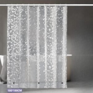 Cortina de Box para Banheiro c/ilhós Anti Mofo Resistente...
