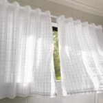 Cortina de Cozinha Voil com Forro 2,00 x 1,20 Voal Xadrez...