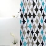Cortina para Box De Banheiro Poliéster Losango- Bella Casa