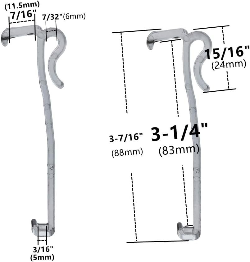 Cutelec Clipes de sanefa 8,25 cm pacote com 6 peças de... - Imagem 2