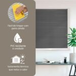 Obturador Horizontal 100x130cm PVC 25mm Cortina Hall...