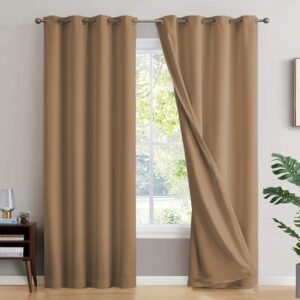 Cortina Blackout 4 metros tecido 4,00m x 2,80m (Avelã)
