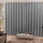 Cortina Cinza 4,00x2,50 Blackout Tecido Corta Luz 100%