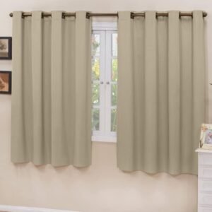 Cortina Cozinha Blackout Tecido Bege 2,00x1,30 Corta Luz
